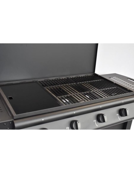 Barbecue a gaz - GRILL GARDEN - Noir - 4 brûleurs - Avec capot de protection - Allumage Piezo électrique – GRILL GARDEN (Barbecue) | STORE PRO SHOP 