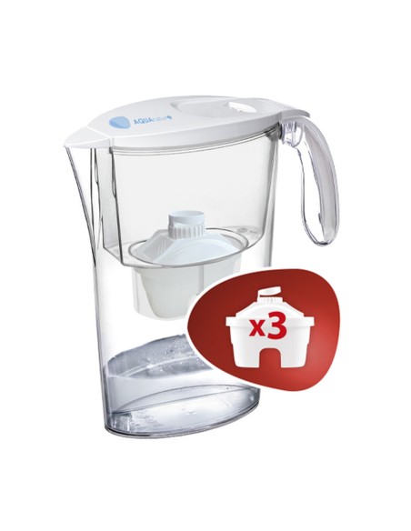 Carafe Filtrante TM Electron Transparent Plastique 2,3 L (4 Pièces)
