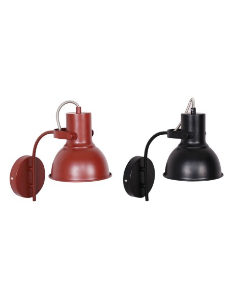 Applique DKD Home Decor 15 x 20 x 28 cm 16,5 x 26 x 28 cm Rouge Noir Métal 220 V 50 W Loft (2 Unités)