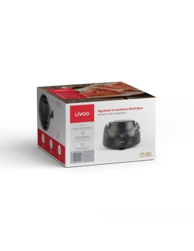 Aiguiseur a couteaux électrique - LIVOO - DOM394 - 60W - 4 fentes couteaux - 1 fente tournevis - 1 fente ciseaux - 2 meules – LIVOO (Aiguiseur - Affuteur - Accessoire Affutage) | STORE PRO SHOP 