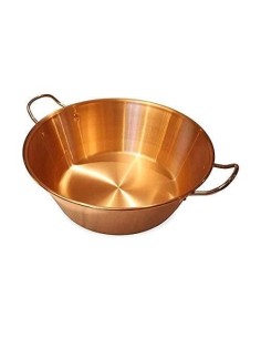 BAUMALU Bassine a confiture cuivre 38 cm 12/10eme  anses inox - 9 litres environ 2