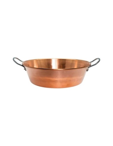BAUMALU Bassine a confiture cuivre 38 cm 12/10eme  anses inox - 9 litres environ – BAUMALU (Bassine A Confiture - Bassine A Ragout) | STORE PRO SHOP 