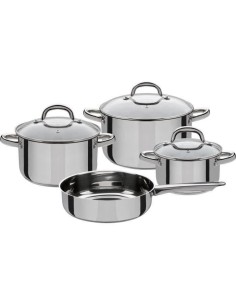 Set 4 pcs batterie de cuisine - GSW - MONTREAL - Induction - Acier inoxydable