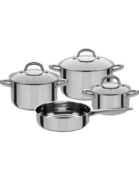 Set 4 pcs batterie de cuisine - GSW - MONTREAL - Induction - Acier inoxydable – GSW (Batterie De Cuisine) | STORE PRO SHOP 