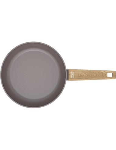 Set de 3 poeles - Tous feux dont induction - ARTHUR MARTIN - AM1052 - Revetement céramique - Ø 20-24-28 cm - Taupe – ARTHUR MARTIN (Batterie De Cuisine) | STORE PRO SHOP 