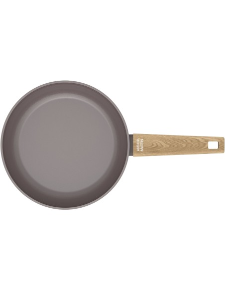 Set de 3 poeles - Tous feux dont induction - ARTHUR MARTIN - AM1052 - Revetement céramique - Ø 20-24-28 cm - Taupe – ARTHUR MARTIN (Batterie De Cuisine) | STORE PRO SHOP 
