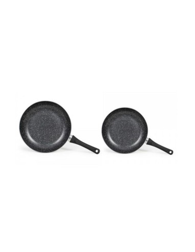 Set de 3 poeles aspect pierre - Livoo - MEN124GR - Gris – LIVOO (Batterie De Cuisine) | STORE PRO SHOP 