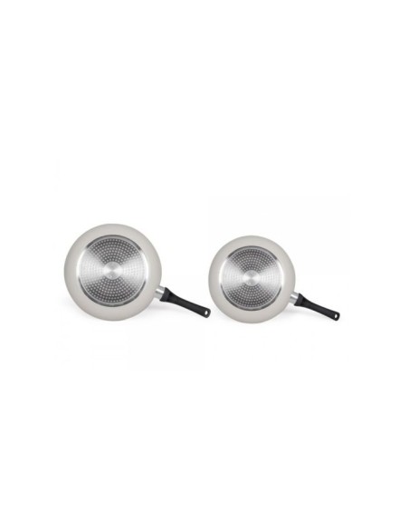 Set de 3 poeles aspect pierre - Livoo - MEN124GR - Gris – LIVOO (Batterie De Cuisine) | STORE PRO SHOP 