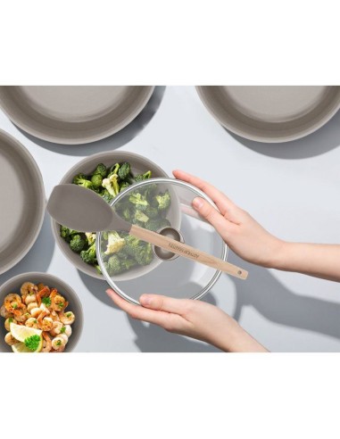 Batterie de cuisine - Tous feux dont induction - ARTHUR MARTIN  Revetement céramique - 18 pieces - Poignée amovible effet boi – ARTHUR MARTIN (Batterie De Cuisine) | STORE PRO SHOP 
