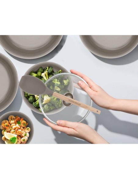 Batterie de cuisine - Tous feux dont induction - ARTHUR MARTIN  Revetement céramique - 18 pieces - Poignée amovible effet boi – ARTHUR MARTIN (Batterie De Cuisine) | STORE PRO SHOP 