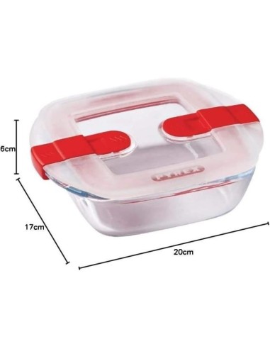 Boîte rectangulaire avec couvercle - PYREX - 1451021 - 20 x 17 cm - 1 L - Cook  Heat - Base en verre borosilicate – PYREX (Boites De Conservation - Boites Hermetiques) | STORE PRO SHOP 