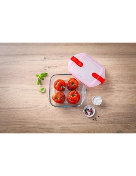 Boîte rectangulaire avec couvercle - PYREX - 1451021 - 20 x 17 cm - 1 L - Cook  Heat - Base en verre borosilicate – PYREX (Boites De Conservation - Boites Hermetiques) | STORE PRO SHOP 