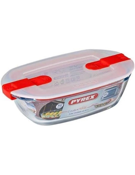 Boîte rectangulaire avec couvercle - PYREX - 1451023 - 17 x 10 cm - 400 ml - Cook  Heat - Base en verre borosilicate – PYREX (Boites De Conservation - Boites Hermetiques) | STORE PRO SHOP 