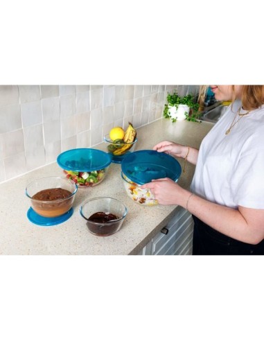 Lot de 5 jattes avec couvercle - PYREX - 1x 0,5L  2x 1L  2x 2L – PYREX (Boites De Conservation - Boites Hermetiques) | STORE PRO SHOP 