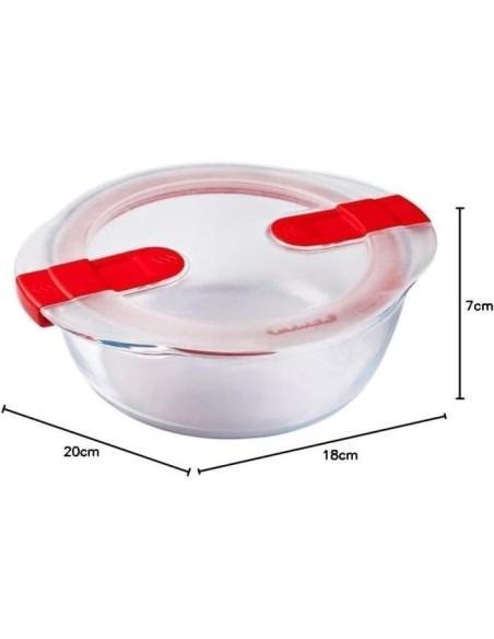 Boîte ronde avec couvercle - PYREX - 1451018 - 20 x 18 cm - 1,1 L - Cook  Heat - Base en verre borosilicate – PYREX (Boites De Conservation - Boites Hermetiques) | STORE PRO SHOP 