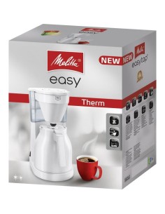 ABSAAR 1023-05 - Cafetiere - Thermo-pot a commande a une main, réservoir d'eau transparent -Blanc 2