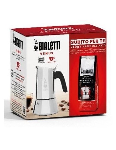 Cafetiere italienne  1 Café Perfetto Moka Classico - BIALETTI - VENUS - 6 tasses - 0,30 L - Paquet de 250 g - Argent – BIALETTI (Cafetiere - Theiere - Chocolatiere) | STORE PRO SHOP 