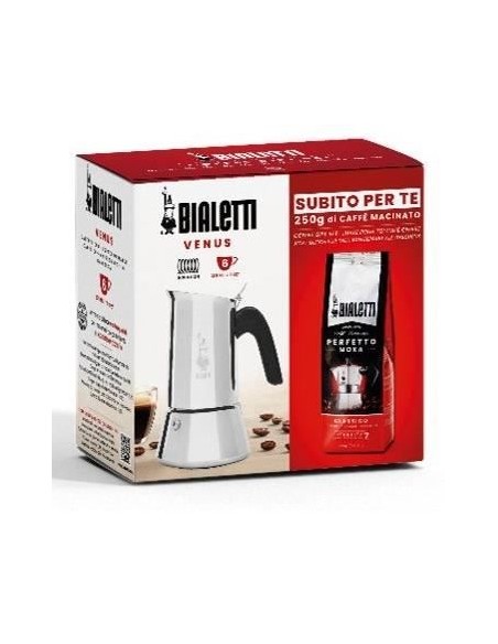 Cafetiere italienne  1 Café Perfetto Moka Classico - BIALETTI - VENUS - 6 tasses - 0,30 L - Paquet de 250 g - Argent – BIALETTI (Cafetiere - Theiere - Chocolatiere) | STORE PRO SHOP 