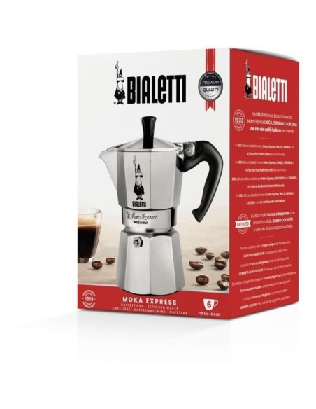 Cafetiere italienne ou a piston Bialetti MOKA EXPRESS 6 TASSES – BIALETTI (Cafetiere - Theiere - Chocolatiere) | STORE PRO SHOP 