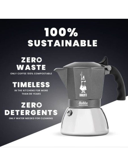 Cafetiere Italienne BIALETTI - BRIKKA - Induction 4 tasses – BIALETTI (Cafetiere - Theiere - Chocolatiere) | STORE PRO SHOP 