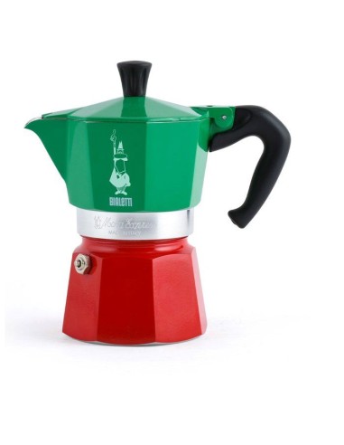 Cafetiere italienne - BIALETTI - Moka Express Italia - Tous feux sauf induction - 6 tasses - 300 ml - Vert / Rouge – BIALETTI (Cafetiere - Theiere - Chocolatiere) | STORE PRO SHOP 