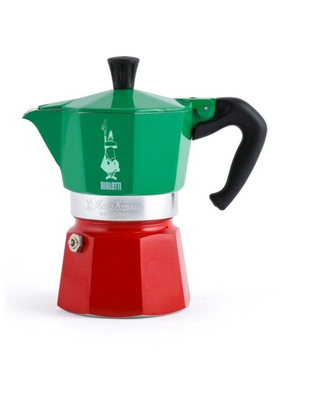 Cafetiere italienne - BIALETTI - Moka Express Italia - Tous feux sauf induction - 6 tasses - 300 ml - Vert / Rouge – BIALETTI (Cafetiere - Theiere - Chocolatiere) | STORE PRO SHOP 