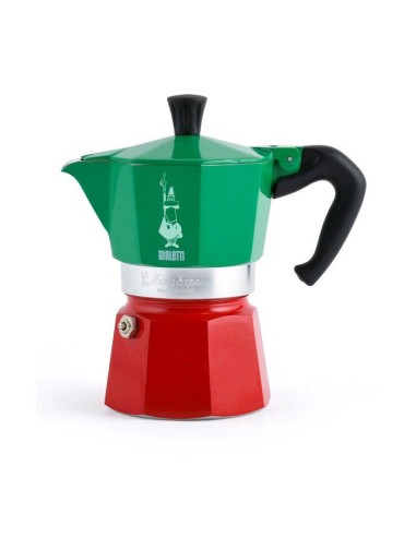 Cafetiere italienne - BIALETTI - Moka Express Italia - Tous feux sauf induction - 3 tasses - 100 ml - Vert / Rouge – BIALETTI (Cafetiere - Theiere - Chocolatiere) | STORE PRO SHOP 
