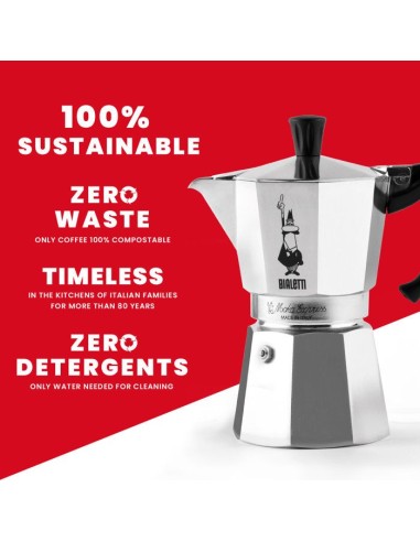 Cafetiere italienne - BIALETTI - Moka Express - Tous feux sauf induction - 2 tasses - 90 ml - Inox – BIALETTI (Cafetiere - Theiere - Chocolatiere) | STORE PRO SHOP 