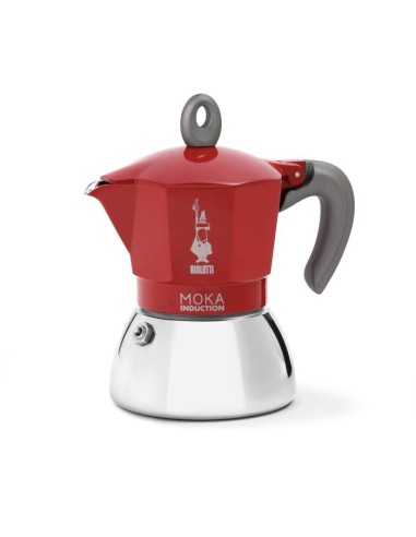Cafetiere italienne - BIALETTI - MOKA Induction - 2 tasses - 100 ml - Rouge – BIALETTI (Cafetiere - Theiere - Chocolatiere) | STORE PRO SHOP 