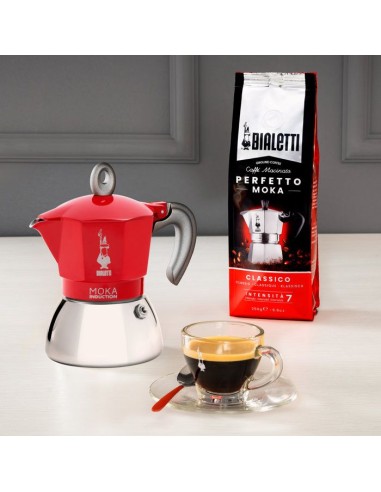 Cafetiere italienne - BIALETTI - MOKA Induction - 2 tasses - 100 ml - Rouge – BIALETTI (Cafetiere - Theiere - Chocolatiere) | STORE PRO SHOP 