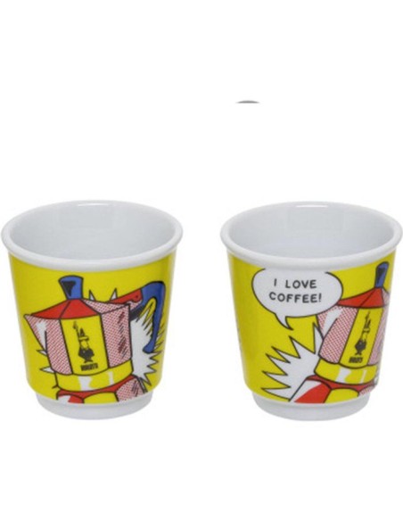 Set cafetiere italienne  2 tasses - BIALETTI - Mini-express LICHTENSTEIN - 100 ml - Inox / Jaune – BIALETTI (Cafetiere - Theiere - Chocolatiere) | STORE PRO SHOP 
