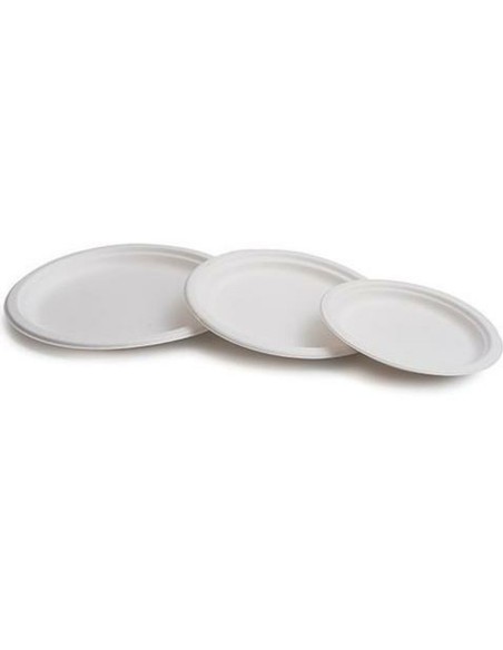 Assiette Jetable Blanc Biodégradable ø 22,5 cm