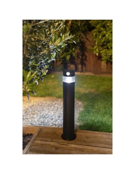 Borne solaire - GALIX - G4585C - Forte clarte - Inox avec détecteur - H50 cm - 150 Lumens – GALIX (Balise Solaire - Borne Solaire) | STORE PRO SHOP 