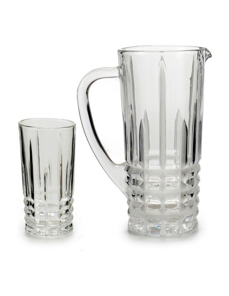 Set de Verres Vivalto 7 pcs Transparent (250 ml) (16 x 23,5 x 25,5 cm) 6 x (25 cl) / 1 x (1 l)