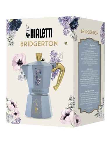 Cafetiere italienne - BIALETTI - Moka express - Collection Birdgerton - 6 tasses - 250 ml - Bleu / Fleurs – BIALETTI (Cafetiere - Theiere - Chocolatiere) | STORE PRO SHOP 