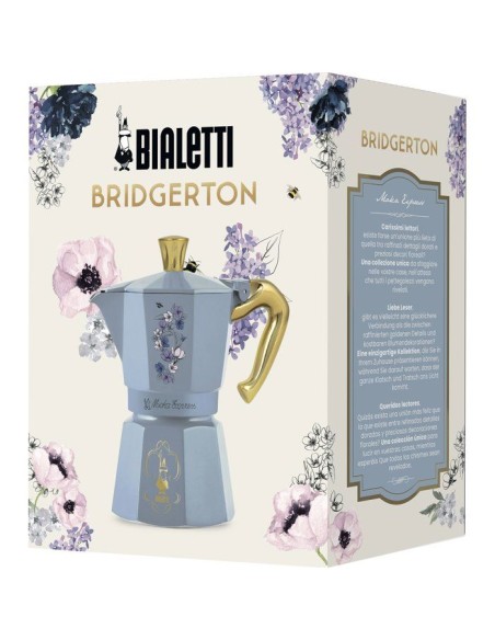 Cafetiere italienne - BIALETTI - Moka express - Collection Birdgerton - 6 tasses - 250 ml - Bleu / Fleurs – BIALETTI (Cafetiere - Theiere - Chocolatiere) | STORE PRO SHOP 