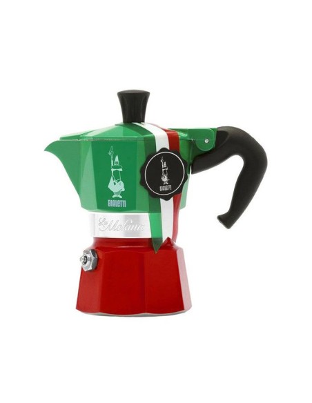 Cafetiere italienne - BIALETTI - La Mokina Italia - Tous feux sauf induction - 1 tasse - 40 ml - Vert / Rouge – BIALETTI (Cafetiere - Theiere - Chocolatiere) | STORE PRO SHOP 