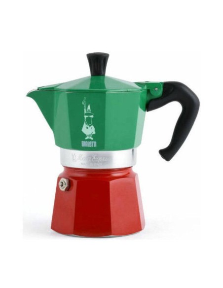 Cafetiere italienne - BIALETTI - La Mokina Italia - Tous feux sauf induction - 1 tasse - 40 ml - Vert / Rouge – BIALETTI (Cafetiere - Theiere - Chocolatiere) | STORE PRO SHOP 