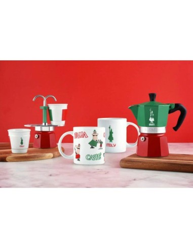 Cafetiere italienne - BIALETTI - La Mokina Italia - Tous feux sauf induction - 1 tasse - 40 ml - Vert / Rouge – BIALETTI (Cafetiere - Theiere - Chocolatiere) | STORE PRO SHOP 