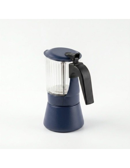 Cafetiere italienne - INOXIBAR - Clair 6 tasses Bleu - verre borosilicaté - induction - soupape sécurité – INOXIBAR (Cafetiere - Theiere - Chocolatiere) | STORE PRO SHOP 