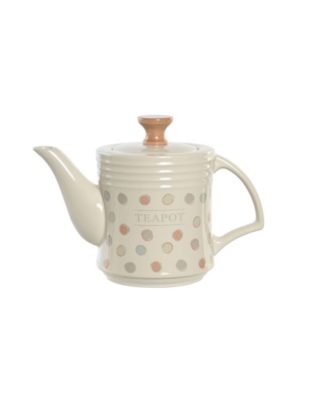 Théière DKD Home Decor Beige Grès 1 L