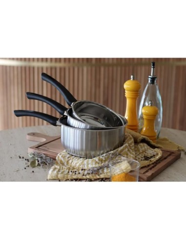 Casserole - MENASTYL - 6020241 - En acier inoxydable - 16 cm - Tous feux dont induction – MENASTYL (Casserole) | STORE PRO SHOP 