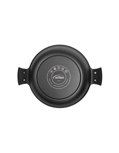 Cocotte - INOXIBAR - Absolut Black 28 cm - aluminium fondu - effet pierre - couvercle verre – INOXIBAR (Cocotte) | STORE PRO SHOP 
