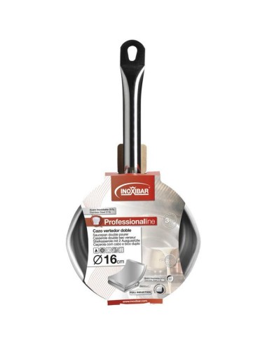 Casserole - INOXIBAR - Profesional 16 cm double verseur - acier inoxydable - fond diffuseur - induction – INOXIBAR (Casserole) | STORE PRO SHOP 