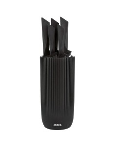 Set de 5 couteaux - JOCCA - Bloc en polypropylene - Noir