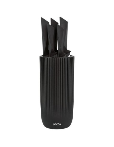 Set de 5 couteaux - JOCCA - Bloc en polypropylene - Noir – JOCCA (Couteau De Cuisine) | STORE PRO SHOP 