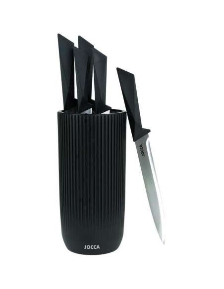 Set de 5 couteaux - JOCCA - Bloc en polypropylene - Noir – JOCCA (Couteau De Cuisine) | STORE PRO SHOP 