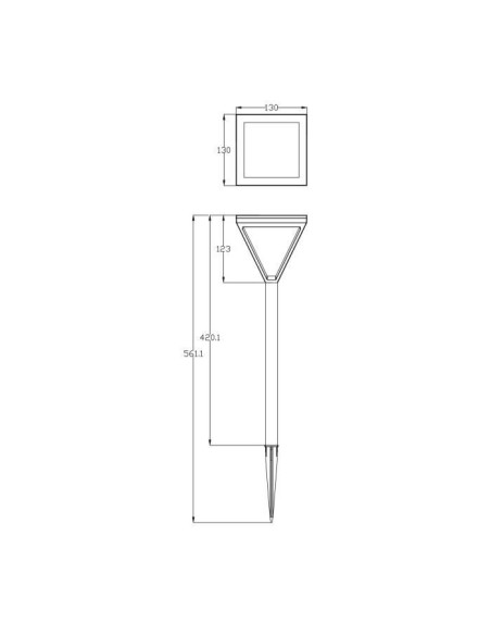 Balise solaire inox diffuseur verre perlé 25 lumens blanc chaud – GALIX (Balise Solaire - Borne Solaire) | STORE PRO SHOP 