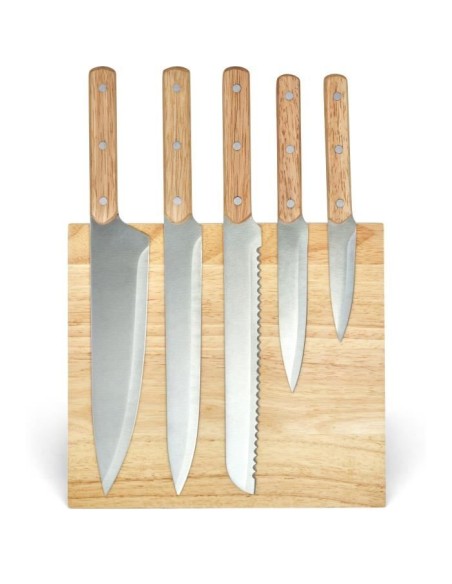 Set de 5 couteaux - LIVOO - MEC136 - 20 a 32,5 cm - Lame acier inoxydable - Support magnétique – LIVOO (Couteau De Cuisine) | STORE PRO SHOP 