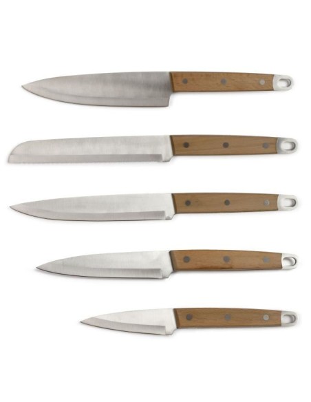 Set de 5 couteaux - LIVOO - MEC129 - Couteaux : chef, a pain, de cuisine, tranchelard et office - Acier inoxydable - Manche en – LIVOO (Couteau De Cuisine) | STORE PRO SHOP 
